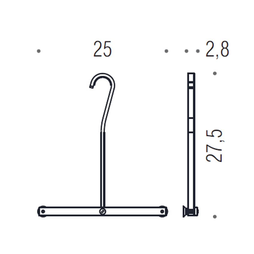 Immagine di Colombo Design Kit fissaggio per asta doccia, finitura cromo B96500CR