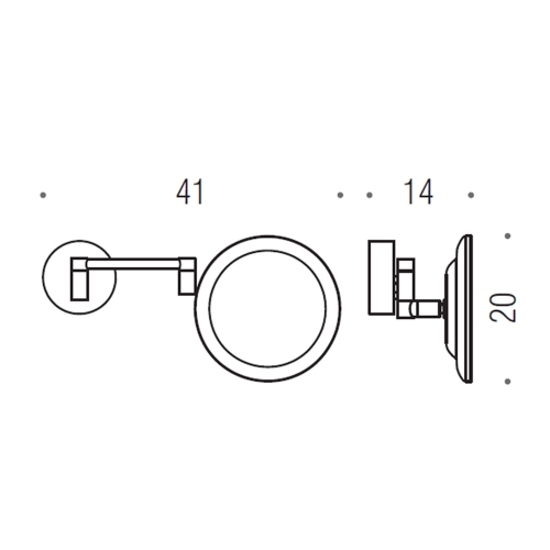Immagine di Colombo Design Specchio a muro con luce a led incorporata, finitura cromo B97510CR