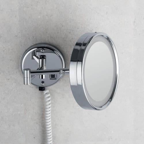 Immagine di Colombo Design Specchio a muro con luce incorporata, finitura cromo B99660CR