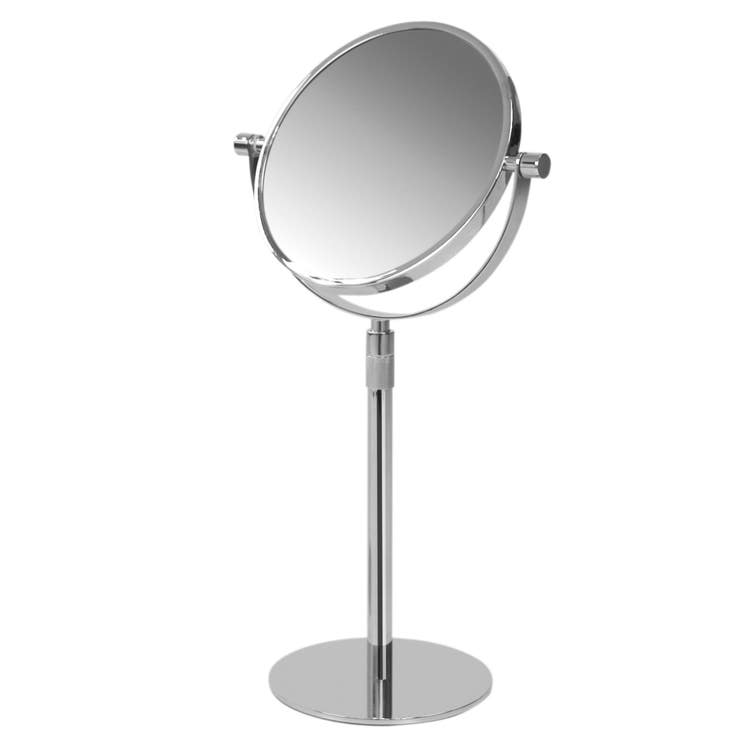 Colombo Design B97520CR Specchio da appoggio, regolabile in altezza,  finitura cromo