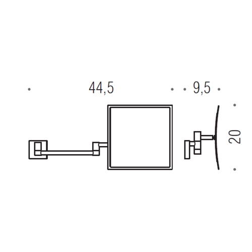 Immagine di Colombo Design Specchio a muro, finitura cromo B97540CR