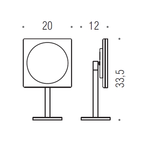 Immagine di Colombo Design Specchio da appoggio con luce a led incorporata, finitura cromo B97550CR