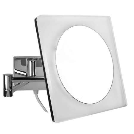 Immagine di Colombo Design Specchio a muro con luce a led incorporata, finitura cromo B97560CR