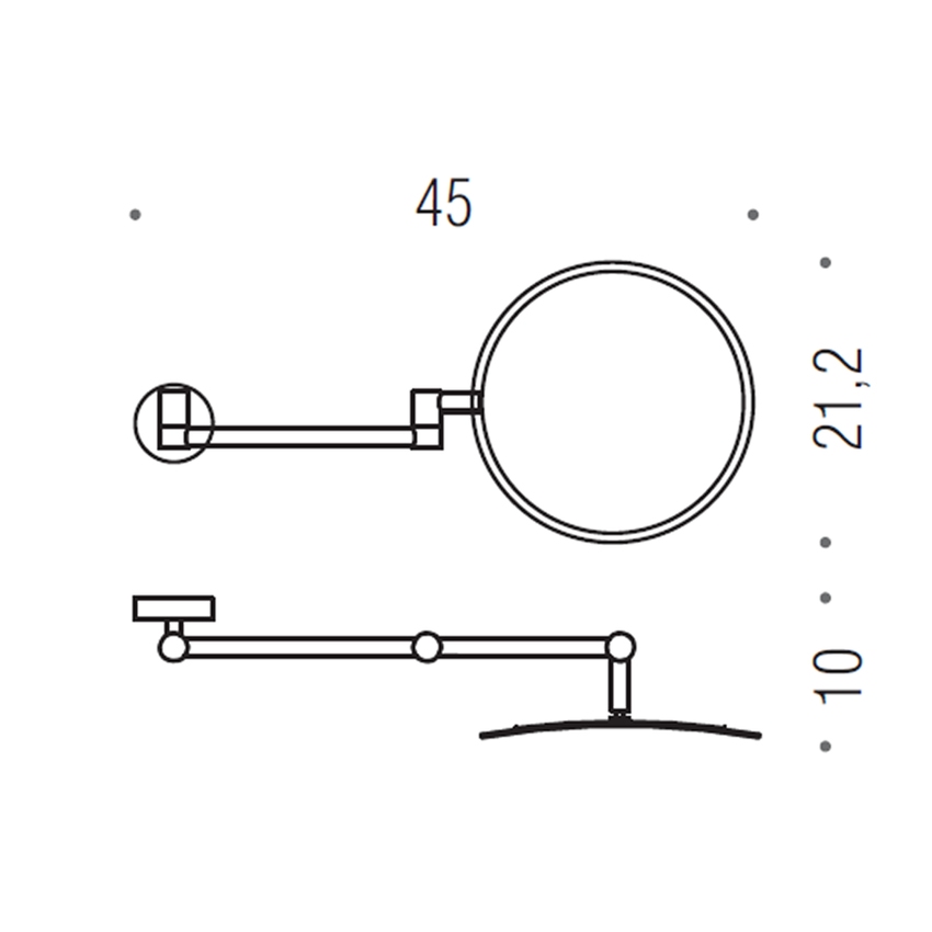 Immagine di Colombo Design Specchio a muro, finitura cromo B97590CR