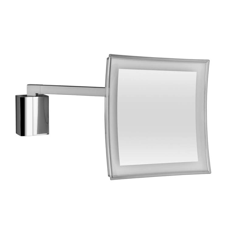 Colombo Design B97550CR Specchio da appoggio con luce a led incorporata,  finitura cromo