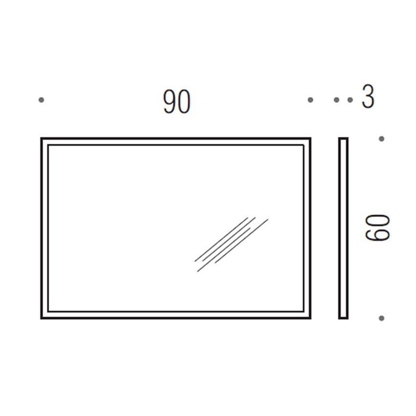 Immagine di Colombo Design FASHION MIRRORS supermirror L.90 H.60 cm, con cornice in acciaio inox B20410CR
