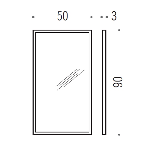 Immagine di Colombo Design FASHION MIRRORS supermirror L.50 H.90 cm, con cornice in acciaio inox B20430CR