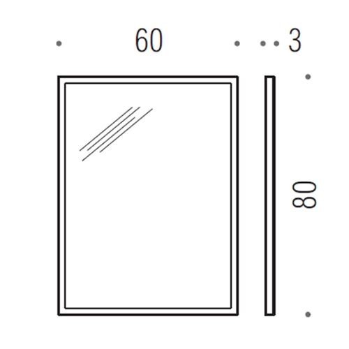 Immagine di Colombo Design FASHION MIRRORS supermirror L.60 H.80 cm, con cornice in acciaio inox B20440CR