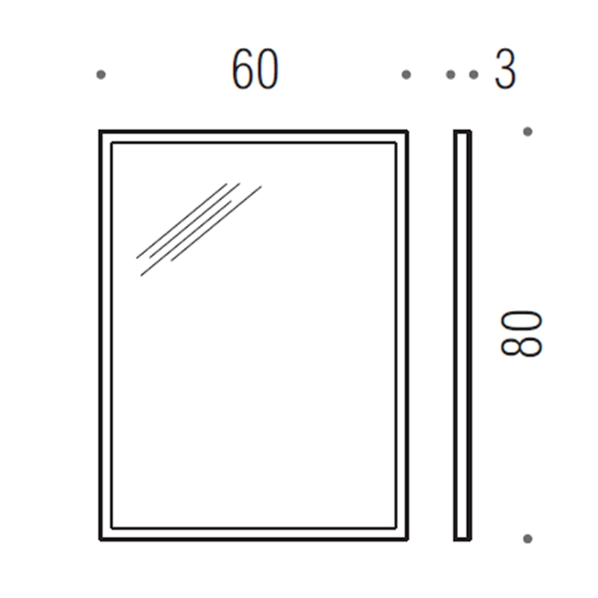 Immagine di Colombo Design FASHION MIRRORS supermirror L.60 H.80 cm, con cornice in acciaio inox B20440CR