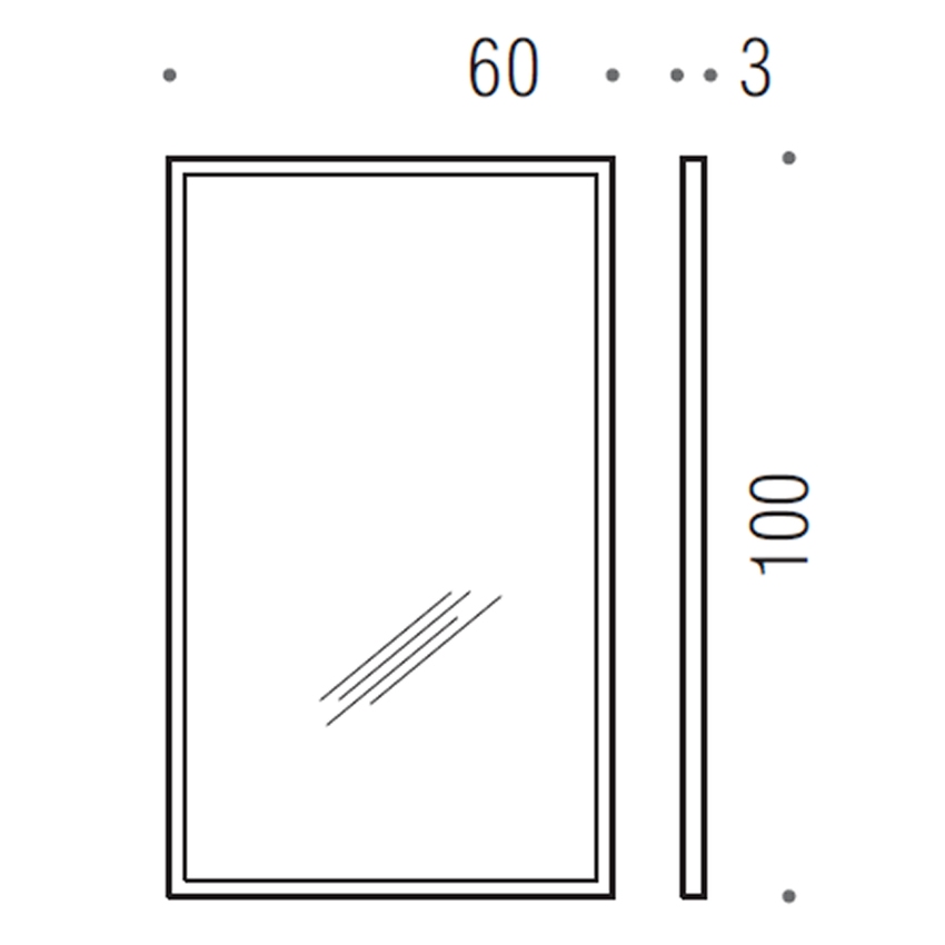 Immagine di Colombo Design FASHION MIRRORS supermirror L.60 H.100 cm, con cornice in acciaio inox B20450CR