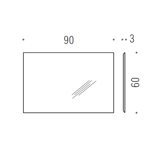 Immagine di Colombo Design FASHION MIRRORS specchio L.90 H.60 cm, in alluminio, a led B20650