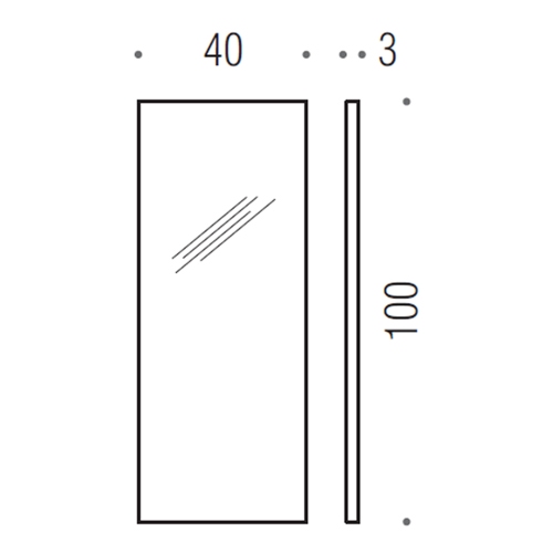 Immagine di Colombo Design FASHION MIRRORS Gallery specchio L.40 H.100 cm B20060CR