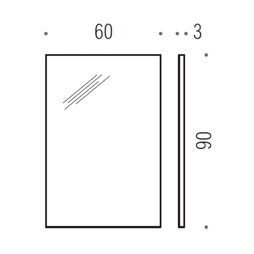 Immagine di Colombo Design FASHION MIRRORS Gallery specchio L.60 H.90 cm B20080