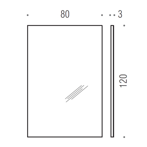Immagine di Colombo Design FASHION MIRRORS Gallery specchio L.80 H.120 cm B20150