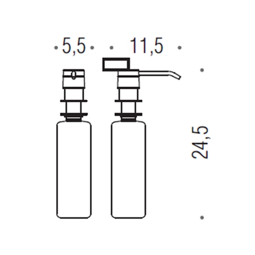Immagine di Colombo Design CONTRACT dispenser sapone da incasso, finitura cromo B99890CR