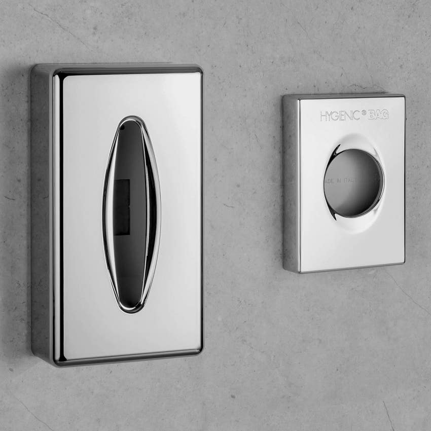 Immagine di Colombo Design CONTRACT porta sacchetti igienici in ABS cromato, finitura cromo B99820CR