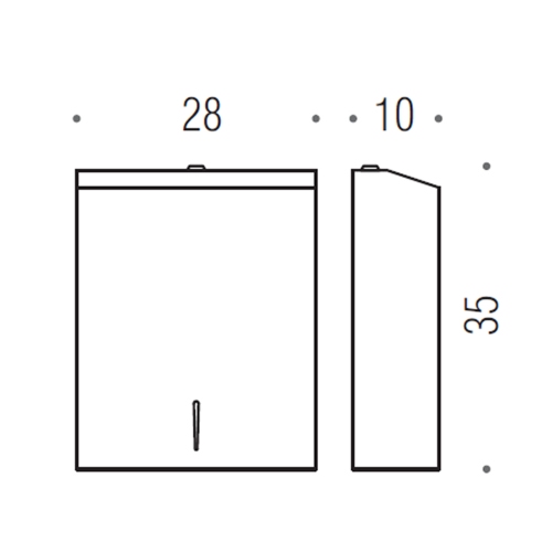 Immagine di Colombo Design CONTRACT distributore di salviette di carta in acciaio inox, con serratura di sicurezza, finitura cromo B9960NCR