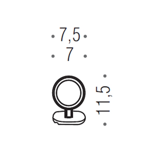 Immagine di Colombo Design Supporto a muro ad anello per asciugacapelli FIT, finitura cromo B99990CR