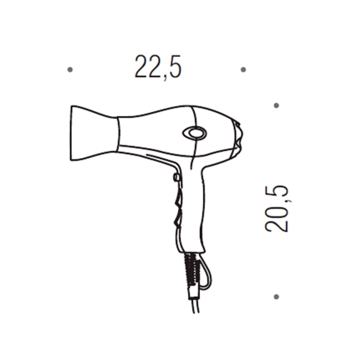 Immagine di Colombo Design CONTRACT asciugacapelli 1800 W, colore nero B99710-NE 