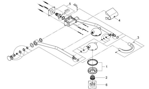 Immagine di Grohe Freehander® Sistema doccia da incasso Con due soffioni doccia orientabili braccio doccia orientabile per funzione doccia (posizione alta) e soffioni laterali (posizione bassa) cromo 27005000