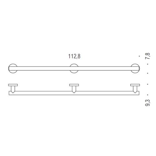 Immagine di Colombo Design CONTRACT corrimano, finitura cromo B97310CR