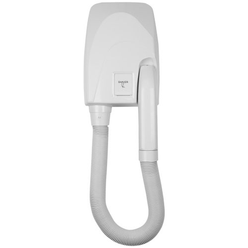 Immagine di Colombo Design CONTRACT asciugacapelli da parete con presa universale per rasoio 110/220 V, colore bianco B9993N