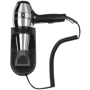 Immagine di Colombo Design CONTRACT asciugacapelli da parete con presa universale per rasoio 110/220 V, colore nero B99940