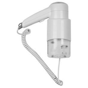 Immagine di Colombo Design CONTRACT asciugacapelli da parete con presa universale per rasoio 110/220 V, colore bianco B99950