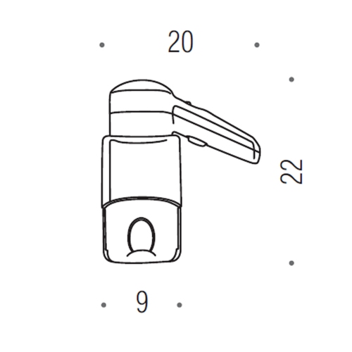 Immagine di Colombo Design CONTRACT asciugacapelli da parete con presa universale per rasoio 110/220 V, colore bianco B99950