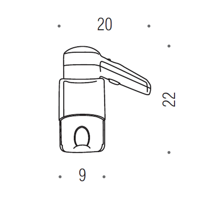 Immagine di Colombo Design CONTRACT asciugacapelli da parete con presa universale per rasoio 110/220 V, colore bianco B99950