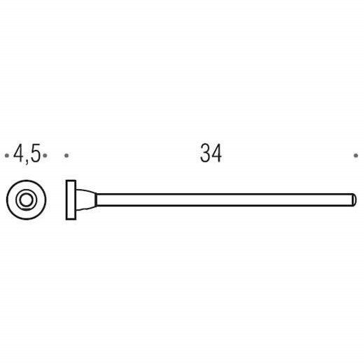 Immagine di Colombo Design BASIC porta salvietta fisso, finitura cromo B27130CR