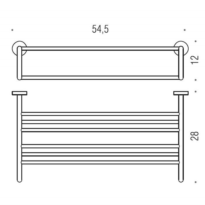 Immagine di Colombo Design BASIC rack porta salvietta, finitura cromo B27870CR