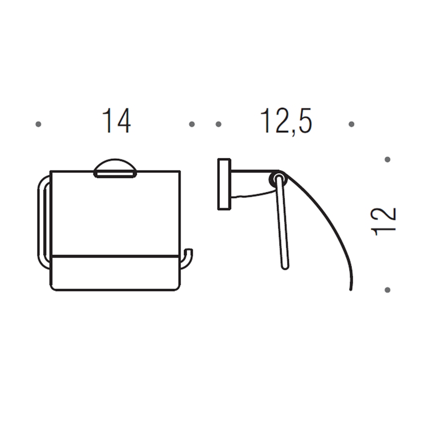 Immagine di Colombo Design BASIC porta rotolo coperto, finitura cromo  B27910CR