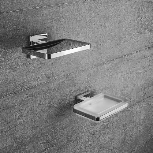 Immagine di Colombo Design BASICQ porta sapone inamovibile, finitura cromo B37810CR