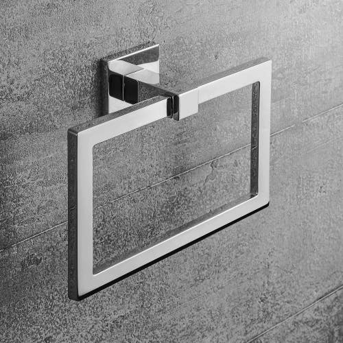 Immagine di Colombo Design BASICQ porta salviette ad anello, finitura cromo B37310CR