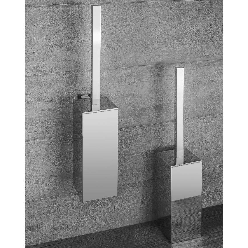 Immagine di Colombo Design BASICQ porta scopino d'appoggio, finitura cromo B37060CR