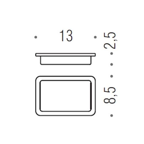 Immagine di Colombo Design RICAMBIO porta sapone, vetro acidato naturale B37510-VAN