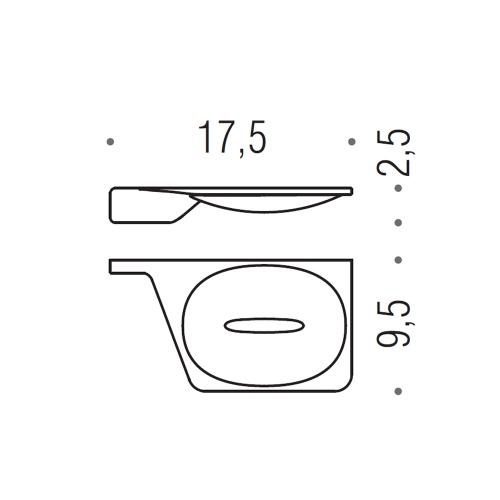Immagine di Colombo Design ALIZÉ porta sapone destro, finitura cromo B2501DCR