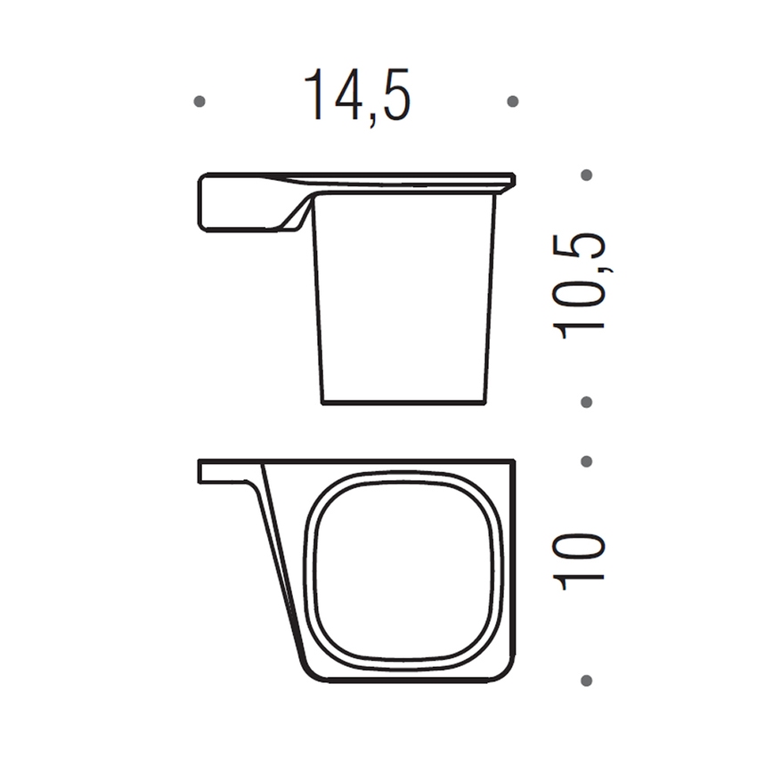 Immagine di Colombo Design ALIZÉ porta bicchiere destro, finitura cromo B2502DCR-VAN