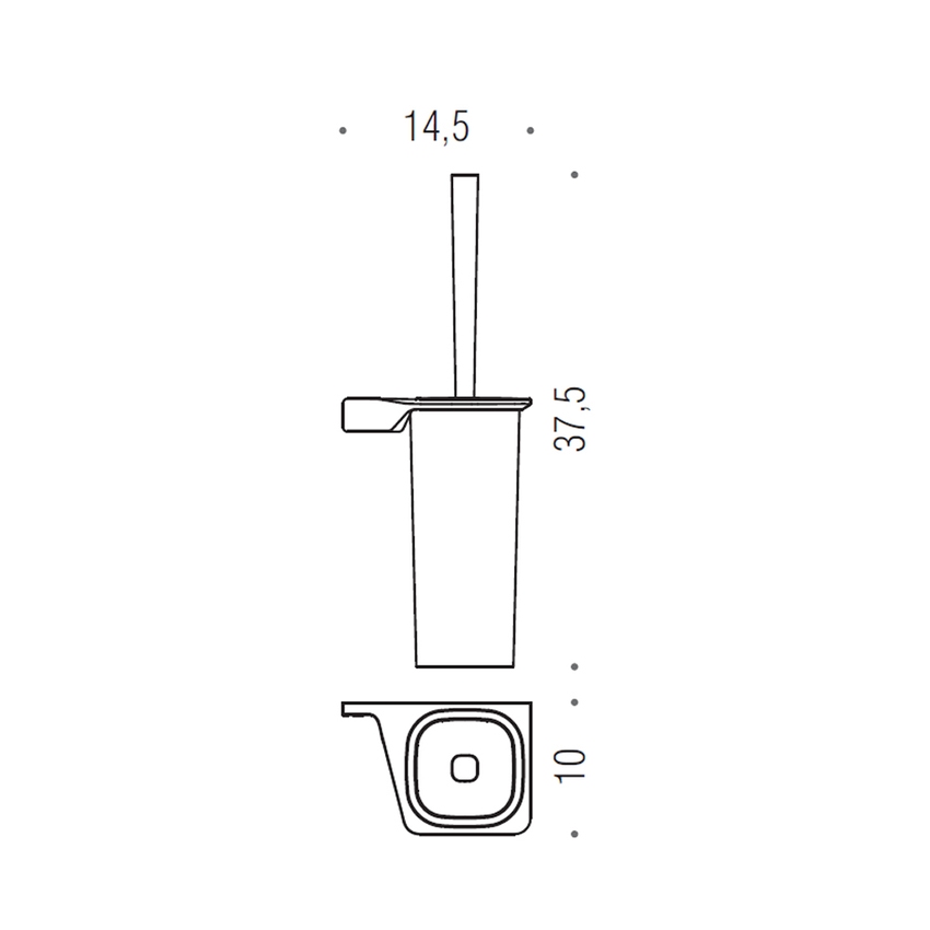 Immagine di Colombo Design ALIZÉ porta scopino destro, finitura cromo B2507DCR-VAN