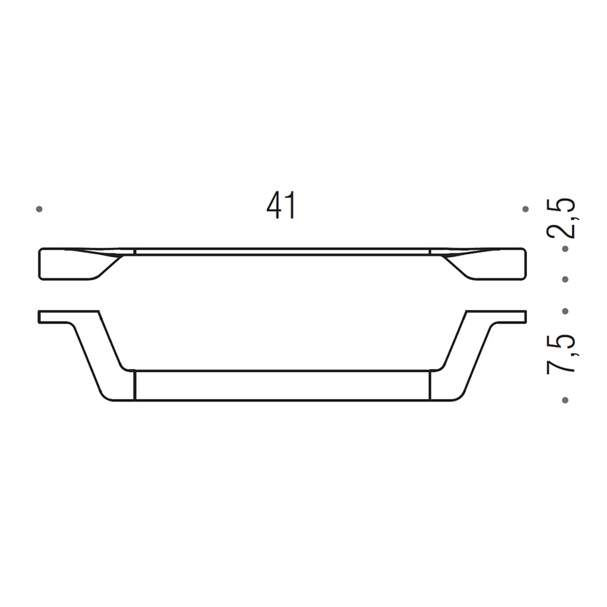 Immagine di Colombo Design ALIZÉ porta salviette L.41 cm, finitura cromo B25090CR