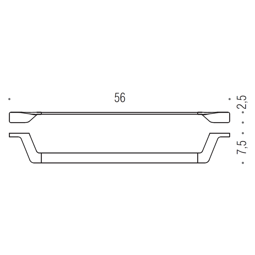 Immagine di Colombo Design ALIZÉ porta salviette L.56 cm, finitura cromo B25100CR