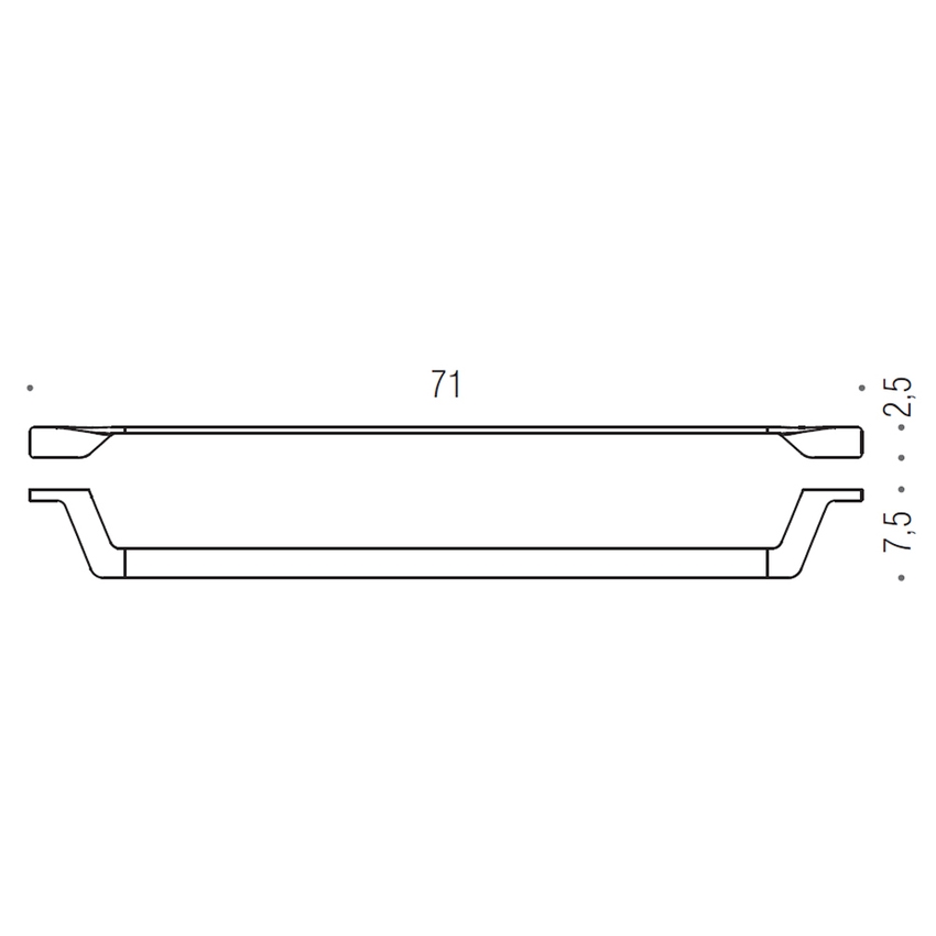 Immagine di Colombo Design ALIZÉ porta salviette L.71 cm, finitura cromo B25110CR