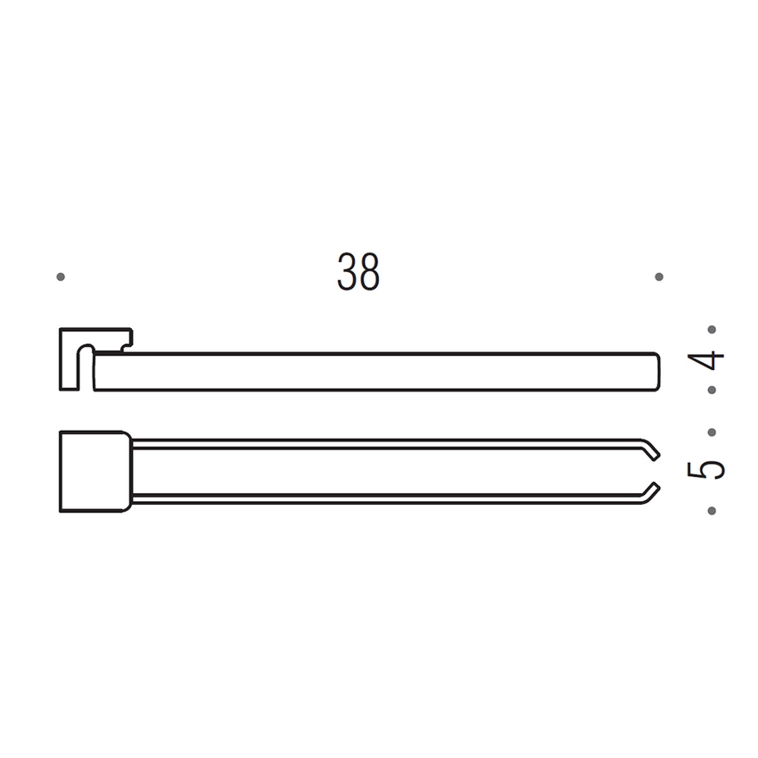 Immagine di Colombo Design ALIZÉ porta salviette doppio, a snodo, finitura cromo B25120CR