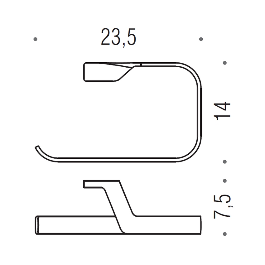 Immagine di Colombo Design ALIZÉ porta salviette ad anello, finitura cromo B25310CR