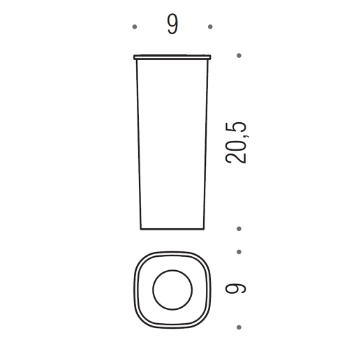 Immagine di Colombo Design RICAMBIO contenitore scovolo per porta scopino sospeso, vetro acidato naturale B25500-VAN