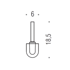 Immagine di Colombo Design RICAMBIO ciuffo in setola con prolunga, materiale plastico B01570