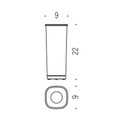 Immagine di Colombo Design RICAMBIO contenitore scovolo con base, finitura cromo  B25560CR-VAN