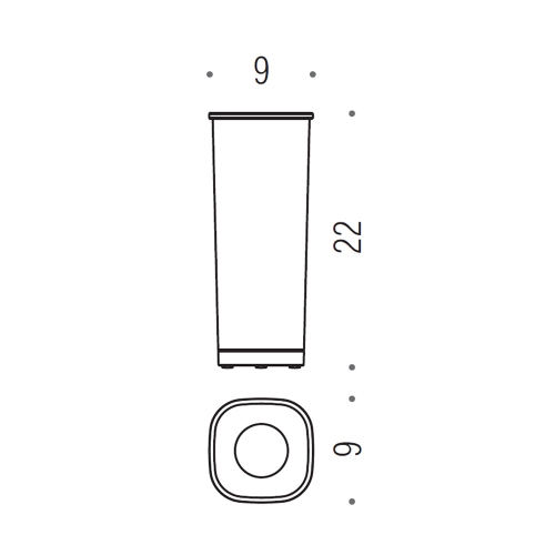Immagine di Colombo Design RICAMBIO contenitore scovolo con base, finitura cromo  B25560CR-VAN