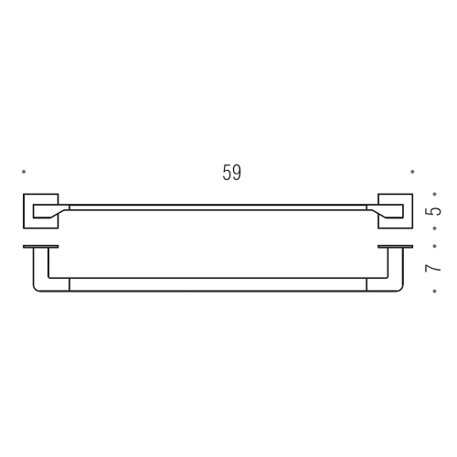 Immagine di Colombo Design FOREVER porta salvietta L.59 cm, finitura cromo B29100CR